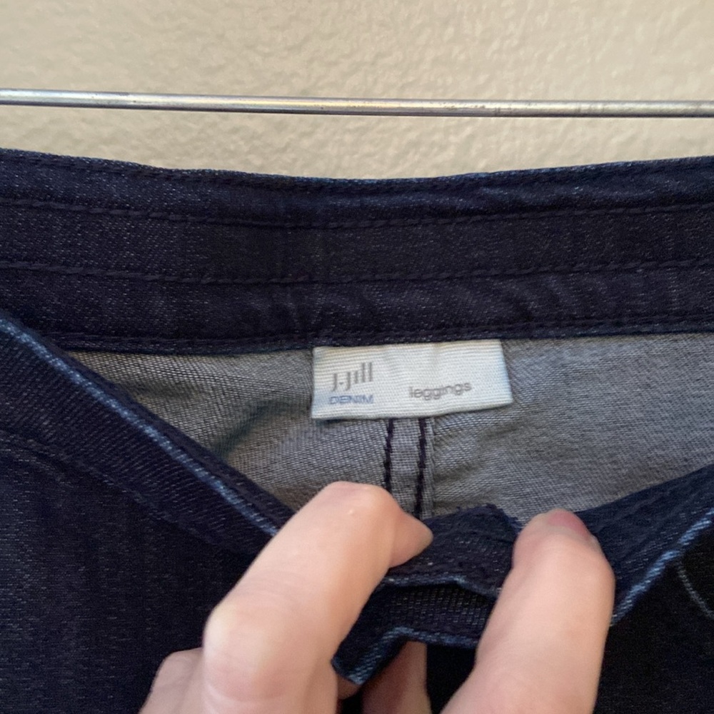 2 Pairs J Jill Dark Denim Zip Up Jeggings Size 4 Tall - Picture 11 of 14